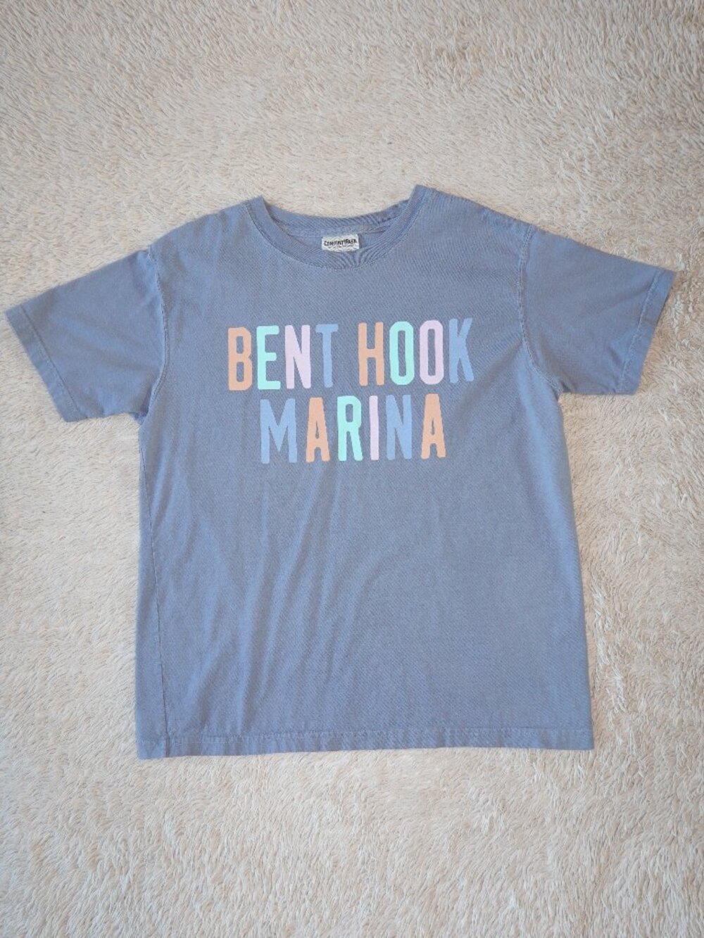 Youth Large Comfort Wash Bent Hook Marina Big Cedar Lodge 100% Cotton T-Shirt